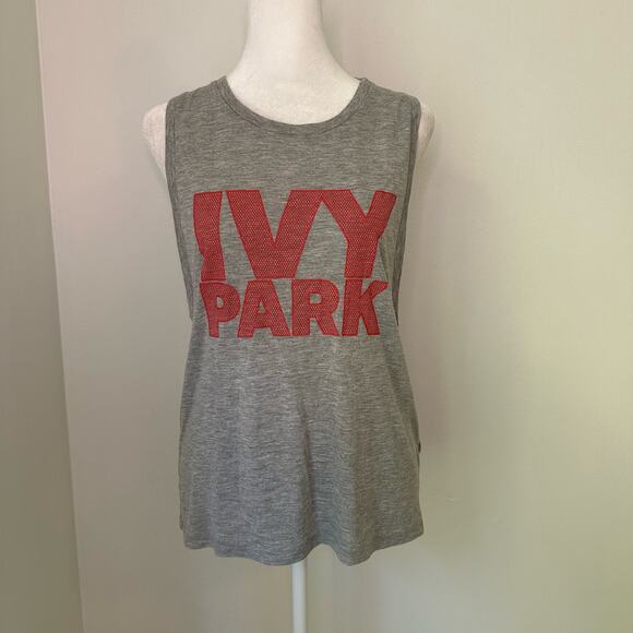 Ivy Park gray sleeveless logo tank top size XXS - Picture 2 of 11